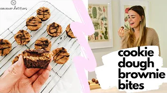 COOKIE DOUGH BROWNIE BITES | Vegan, Gluten-Free Recipe